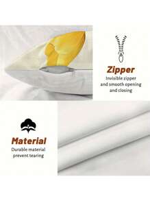 4pcs New Tulip Flower Series Pillow Case, Soft Polyester Plush Cushion Cover For Sofa