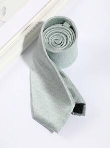 1 pièce Cravate décontractée de mode pour homme, motif vert menthe unicolore, haute densité de 1200 aiguilles, faite main. Convient pour les fêtes, sorties, école, mariage, correspondance de scène