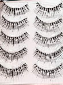 10pcs/Pack Lightweight Luxury Thai Style False Eyelashes, Natural Transparent Lash Strip, Super Realistic For Beginners Strip Lashes,Lashes,Eyelashes,Fake Lashes