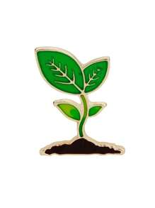 Enamel Plant Brooch, Cute Cartoon Lapel Pin, Enamel Brooch, Pins, Badges, Women, Girls, Children Clothing Bag Decor