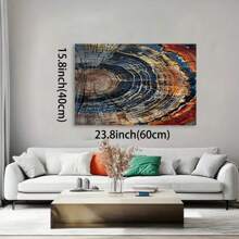 Framed Abstract Tree Ring Canvas Art Print - Modern Wall Decor, Colorful Swirl Pattern Poster For Living Room & Bedroom, Creative Home Decoration, High Quality Decorative Posters, Dormitory, Gym, Bar, Cafe, Arcade, Room Living Room Wall Decoration Painting, Perfect Gift - Framed - View 5