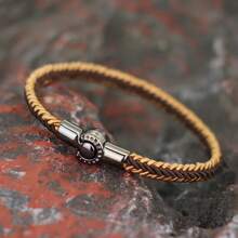 51Luckind Simple Dseign Hand Braided Rope Mixcolor Bracelet Black Magnetic Bracelet For Men Cool Armband Jewelry