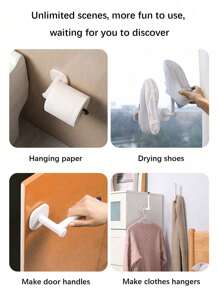 强力粘性无痕挂钩，多功能浴室厨房壁挂式收纳衣架，无损，无需钻孔