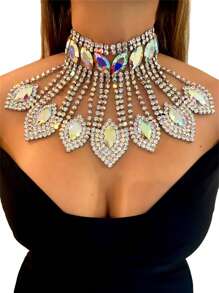 Fashionable & Elegant Crystal Pendant Necklace, Suitable For Balls