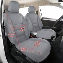 GXT Custom Fit Seat Covers For Tiguan L 2018 2019 2020 2021 2022 2023, Faux Leather Water-Resistant Seat Cushion, Custom Car Seat Protector Full Set (Grey)(Applicable To Fuel Vehicles) - 5 Seats In Total (two Seats In the Front Row + Three Seats In the Back Row) - View 7