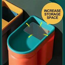 1 件壁挂式牙刷架套装（带玻璃杯）、二合一塑料杯和杯架、易清洁倒置设计、粘性浴室收纳架、节省空间的情侣收纳架（家居浴室装饰）