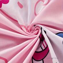 Sanrio 3Pcs/Set (1 Fitted Sheet + 2 Pillowcases) Sanrio Hello Kitty Licensed 1pc Fitted Sheet - Large Size (200X150Cm/78.74X59.05Inch) Elastic Non-Slip Mattress Protector - Cute Cartoon Dust Cover For All Seasons