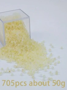 705 piezas/50g Cuentas de arroz de cristal facetado y escarchado en color dorado para hacer joyería, pulseras, collares, decoración de ropa y manualidades DIY