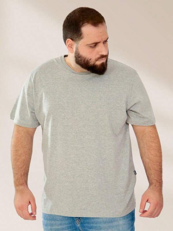 Lynn Camiseta Masculina Plus Size Extra Grande Algodão Básica Lisa
