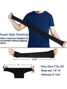 1 对/2 对/3 对/4 对冷却臂套压缩袖，适合男士、女士和青少年 - 彩色 - 查看 9