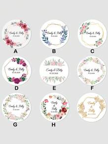 UNICCUT 定制婚礼贴纸、个性化文字标签、感谢贴纸，适用于新娘、派对、婚礼装饰，多功能、可调节、防霉、装饰性强、粘性好、可重复使用、可爱、时尚、精美、高品质、色彩丰富、可定制、独特、个性化，是送给他的理想礼物、送给朋友的理想礼物，也适用于周年纪念、生日、乔迁、毕业等场合，可用于厨房、餐厅、卧室、办公室、客厅、家居、花园、茶室等，是必备佳品。 - 彩色 - 查看 4