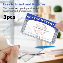 24/12/6/3 paquetes de fundas protectoras para tarjetas de seguridad social/ Nuevas fundas protectoras para tarjeta de Medicare/ Portador de tarjeta de crédito, Fundas protectoras de PVC transparente y resistente al agua para tarjeta de Medicare y tarjeta de seguro social, para portafolios, tarjetas de presentación, tarjetas de colección, fundas para tarjetas