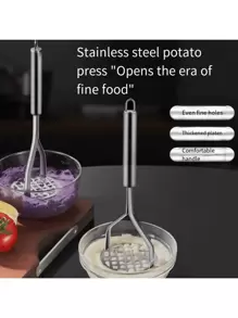 1pc Stainless Steel Potato Baby Food Puree Press Manual Masher Household Potato Press Kitchen Tools