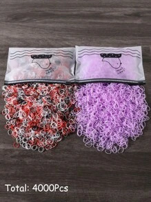 2000/4000 peças de elásticos de cabelo femininos de 0,47 polegadas para laços de cabelo, pequenos mini elásticos, grandes prendedores de rabo de cavalo para tranças, cordas de cabelo, acessórios de cabelo para uso diário, elásticos de cabelo