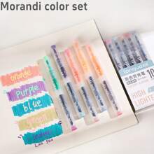 5pcs Color Laying Highlighter Pens Set Dual-Side Fluorescent Multi Layer Magic Art Marker Liner For Drawing Office School - one-size - View 15