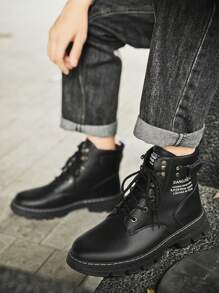 Men's Autumn High-Top Boots, British Style Yellow Boots For Men, Outdoor Waterproof Motorcycle Boots, New Men Boots