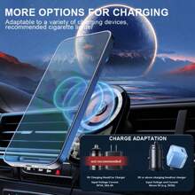 Cargador inalámbrico magnético para automóvil de 15W (Máx) de carga rápida, con potente atracción magnética, específicamente compatible con las series iPhone 16/15/14/13/12, un imprescindible para conductores