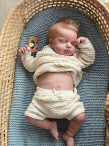 Reborn Baby Dolls Girls 20 Inches Handmade Washable Reborn Babies Soft Vinyl Body With Anatomically Correct, Reborn Doll Looks Like A Real Baby (Closed Eyes Blonde Girls)