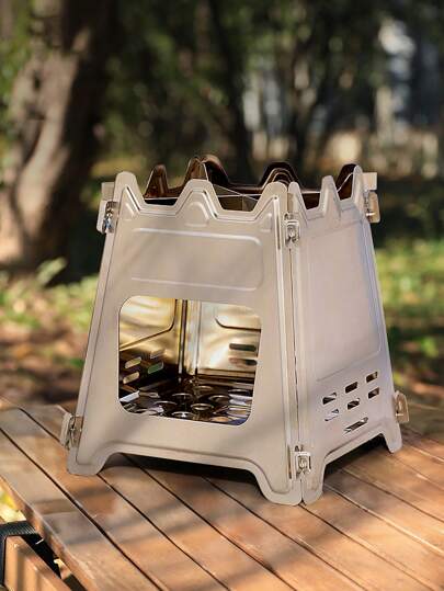Wood Stove, Mini Bonfire Stand, Easy To Assemble, Lightweight Compact Camping Stove Includes Dedicated Storage Bag