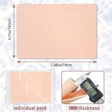 2/8/15 hojas de piel de práctica de tatuaje de silicona - Piel de entrenamiento de 1 mm de grosor con tacto real para tatuajes, microblading, cejas y labios - Herramientas y accesorios suaves y duraderos para principiantes