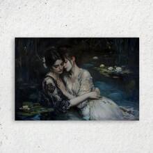 1 Pc Femininity  Wooden Framed Canvas Painting -  Thickness 2.25cm/0.9inch,Home Gift Decoration, Room Decoration Aesthetic, Wall Decoration Art, Perfect Gift, Autumn And Winter Wall Decoration, Living Room Decoration, Bedroom Decoration, Kitchen Decoration, Entry Decoration, Bathroom Decoration, Direct Wall Painting, High Quality Wall Painting Poster