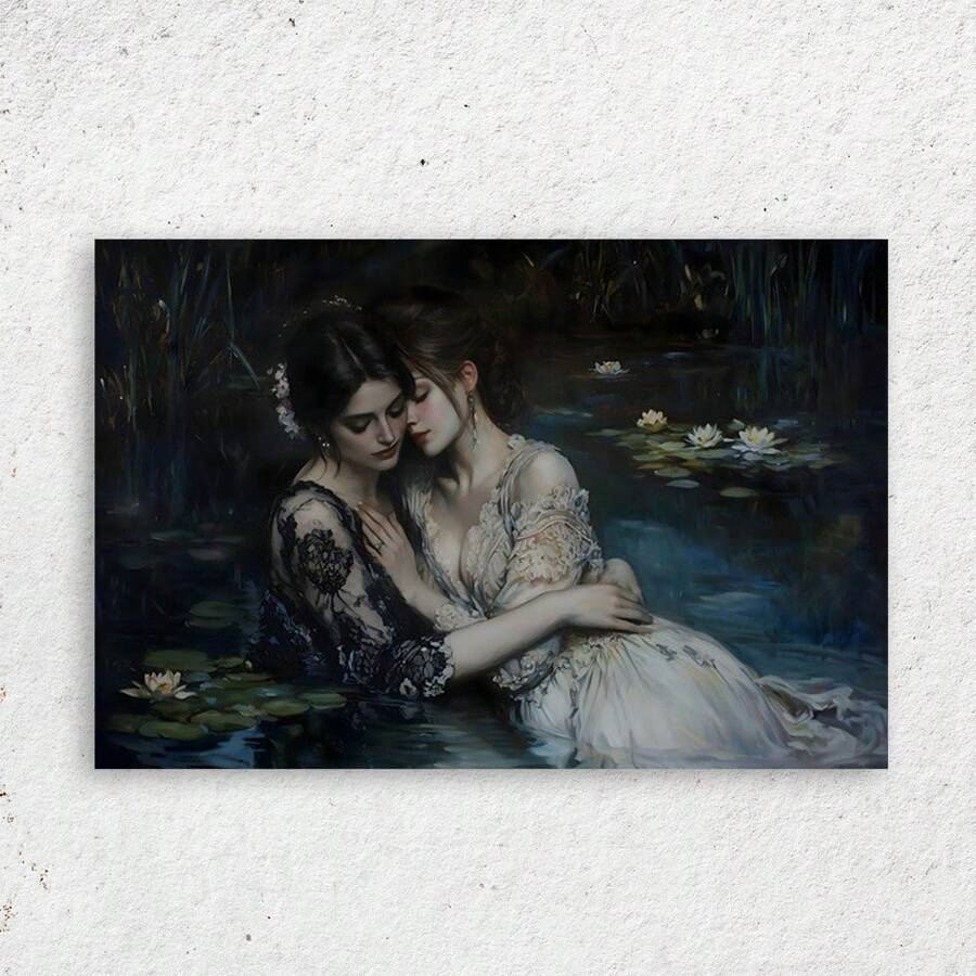 1 Pc Femininity  Wooden Framed Canvas Painting -  Thickness 2.25cm/0.9inch,Home Gift Decoration, Room Decoration Aesthetic, Wall Decoration Art, Perfect Gift, Autumn And Winter Wall Decoration, Living Room Decoration, Bedroom Decoration, Kitchen Decoration, Entry Decoration, Bathroom Decoration, Direct Wall Painting, High Quality Wall Painting Poster