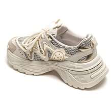 Giày thể thao Chunky dành cho nữ | Hình ảnh in đậm - Màu be - Xem 3