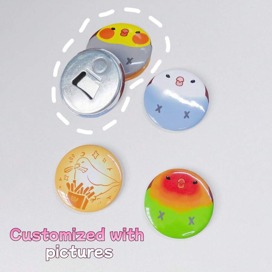 Customizable Cute Magnetic Bottle Opener, Won't Fall Off, Decor For Kitchen/Office, Birthday Gift For Best Friends, Fangirl Merchandise