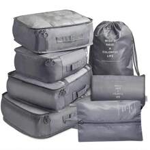 7 Pcs Foldable Travel Organizer Storage Bags Wardrobe Cube Suitcase Packing Set Storage Luggage Clothes Shoe Box