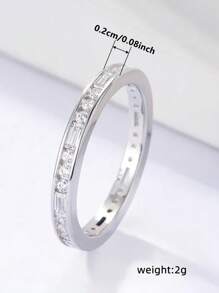 1 PC Gorgeous 925 Sterling Silver Cubic Zirconia Rings Wedding Jewelry For Women Fine Jewelry