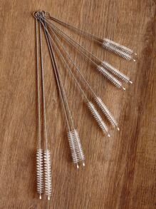 10 piezas de cepillos de paja de estilos surtidos/elásticos para biberones y tazas de bebé, cepillos de limpieza de tubos de botellas de agua para niños - excluyendo botellas/tazas