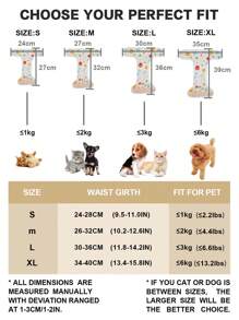 1pc/2pcs Colorful Dog Paw & Bowknot Design Dog Dog Physiological Pants, Period Underwear, Anti-Harassment Suitable For Medium & Small Pets - Apricot - View 4