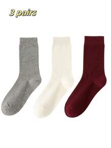 1pair/2pairs/3pairs/6pairs Women's Random Color Fashionable Bubble Pile Socks, Comfortable, Breathable, Classic, European Style, Knee-High, Casual Scrunch Socks, Fall
