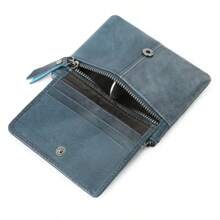 Retro RFID Wallet Small Men's Credit ID Card Holder Wallet Male Slim Leather Wallet With Coin Pocket For Men Women