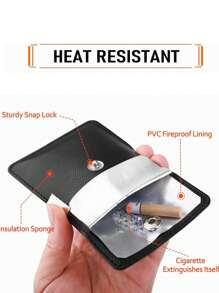 2pcs Leather Ashtray Pocket Pouch, Ashtrays For Cigarettes Pocket Ashtray Pouch, Pocket Ashtray Pouch Fireproof PVC, Reusable Portable Ashtray, For Travel