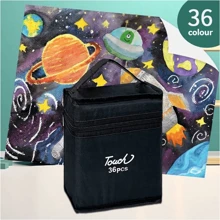 12/24/36/48/60/80/120/168pcs Art Student Marker Pen Set, Painting Sketch Watercolor Pens Suitable For Art Students To Color, Sketch And Draw, Double Ended Oily Markers, Suitable For Art Students, Paintbrush, Suitable For Elementary Students, School Supplies, Available In 12/24/30/36/48/60/80/120/168 Colors