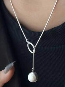 قطعة واحدة لعقد طويل أنيق وبسيط للنساء ، متعدد الاستخدامات للحفلات والتنقل اليومي