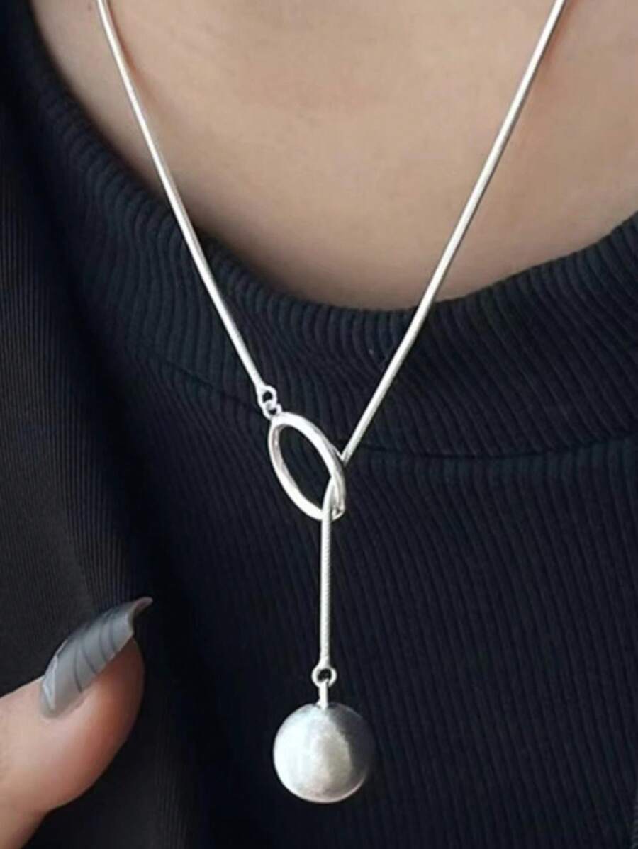 قطعة واحدة لعقد طويل أنيق وبسيط للنساء ، متعدد الاستخدامات للحفلات والتنقل اليومي