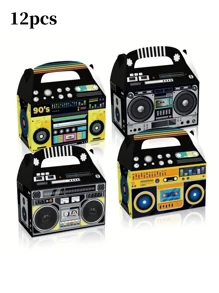2/6/12 chiếc, Hộp quà hình radio có quai xách, Phụ kiện tiệc theo chủ đề thập niên 50, 60, 70, 80, 90, Túi đựng kẹo bỏng ngô cổ điển, Đồ chơi nhỏ, Hộp đóng gói, Hộp đựng kẹo, Hộp đóng gói sô cô la, Quà tặng tiệc, Đồ trang trí sinh nhật - Nhiều màu - Xem 10
