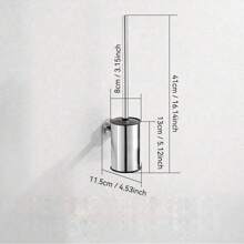 1 Peça Escova de Vaso Sanitário com Suporte para Banheiro, Escova de Limpeza de Vaso Sanitário, Suporte Montado na Parede, Escova Escovada