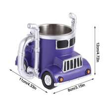 1 件手工制作的卡车咖啡杯 11 盎司半挂车形状陶瓷咖啡杯 送给咖啡和卡车爱好者的独特礼物 卡车司机 送给卡车司机的礼物 男士 - 彩色 - 查看 11