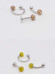 1 件装 Huggie 半环耳环 女式小球耳钉 女式耳钉 耳钉 耳钉 耳钉 耳钉 螺丝后耳环