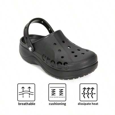 Crocs Zuecos con diseño de nube Beiya, zapatos de mujer con suela gruesa, sandalias para exteriores y playa, pantuflas 208186-001