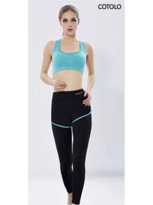 TRUMOVE Brassiere Deportivo para Mujer de Secado Rápido Antichoque Sin Armazón con Elasticidad para Yoga y Gimnasia Ropa Deportiva Superior para Mujer,top deportivo mujer,ropa deportiva de mujer,tops deportivos para mujer,top deportivo,tops de mujer,gym,brassieres de mujer - Azul menta - Ver 8