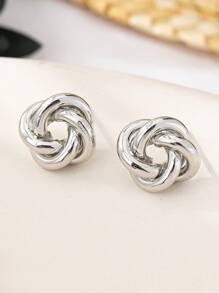 6 件套优雅波西米亚扭曲耳钉，时尚珠宝礼物，适合日常、度假、节日（无卡） - 彩色 - 查看 4