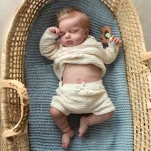 Reborn Baby Dolls Girls 20 Inches Handmade Washable Reborn Babies Soft Vinyl Body With Anatomically Correct, Reborn Doll Looks Like A Real Baby (Closed Eyes Blonde Girls)