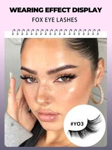 GROINNEYA 7Pairs Cat Eye Lashes Natural False Eyelashes 3D Faux Mink Soft Anime Eyelashes Cosplay Volumized Lashes Extension(Y03) Strip Lashes, Lashes, Eyelashes, Fake Lashes - Black - View 2