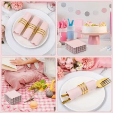 20pcs 16*16cm Yellow, Lotus Root Pink, Blue Fan-Shaped Cocktail Napkins, Disposable Drink Napkins For Daily Use, Lunch, Dinner, Gathering, Wedding, Birthday, Party And More Occasions