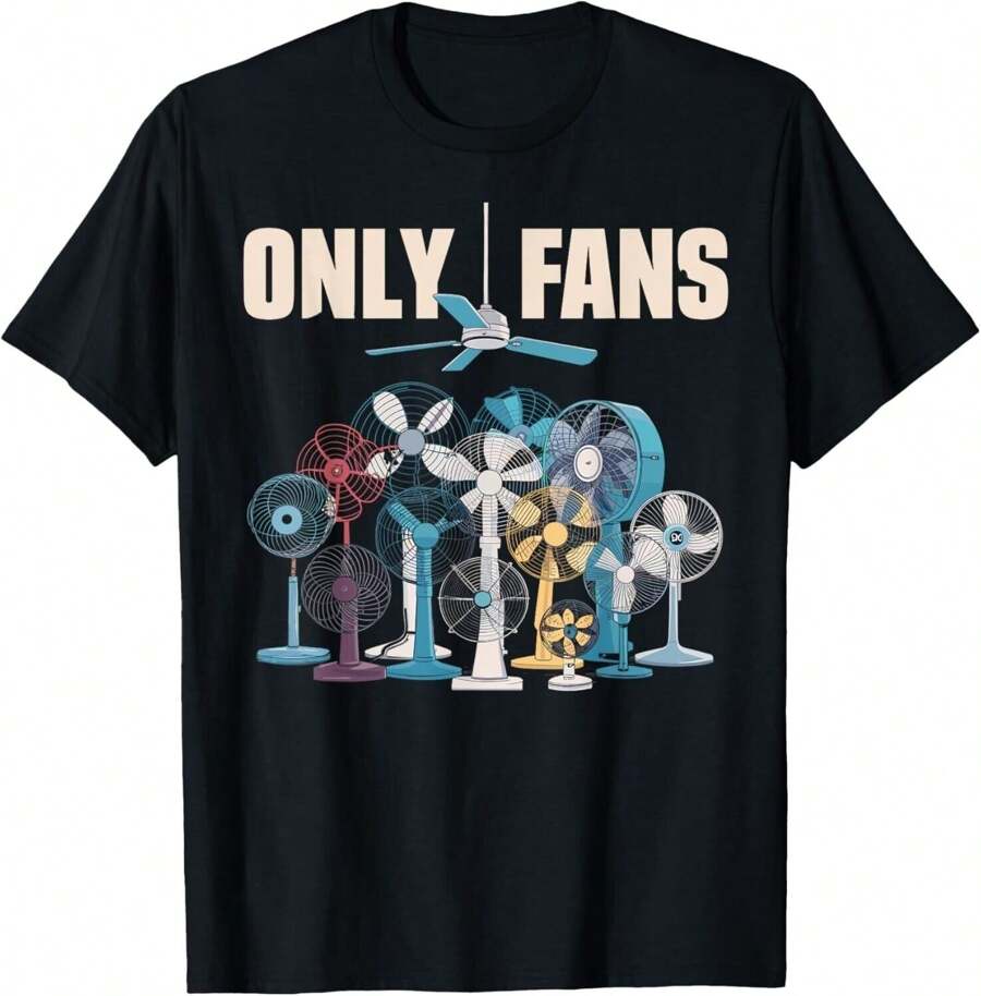 Funny Only Fans Joke Only Art Fans Womens Only Fans Joke Gift Unisex T-Shirt - 黑色 - 查看 1