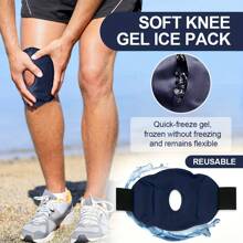 1/2 piezas Paquete de hielo de gel para la rodilla, paquete de frío y calor reutilizable de gel para la rodilla, paquete de hielo de doble temperatura para aliviar y relajar la rodilla después del ejercicio diario, flexible y ajustable, accesorio de cuidado de los pies